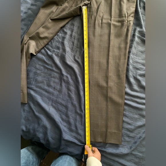 Combatant Gentlemen Brown/Blue Windowpane 3-piece Suit - Picture 15 of 16